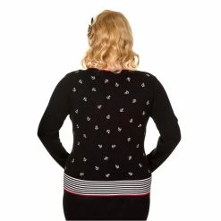 Banned Cardigan - Close Call Anchor Black -KILLSTAR Shop banned cardigan close call anchor black4
