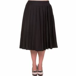 Banned Pleated Skirt - Take A Hike Black