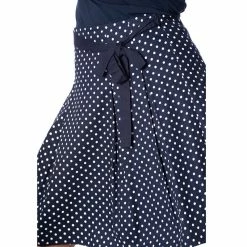 Banned Retro A-Line Skirt - Polka Dots Navy -KILLSTAR Shop banned retro a line skirt polka dots navy5
