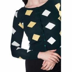 Banned Retro Cardigan - 60s Diamond -KILLSTAR Shop banned retro cardigan 60s diamond 14