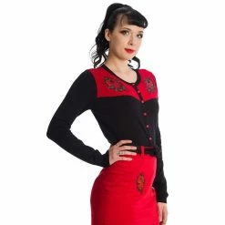 Banned Retro Cardigan - Blooming Rose -KILLSTAR Shop banned retro cardigan blooming rose 14