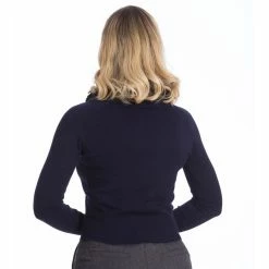 Banned Retro Cardigan - Bow Dreaming Navy -KILLSTAR Shop banned retro cardigan bow dreaming navy3