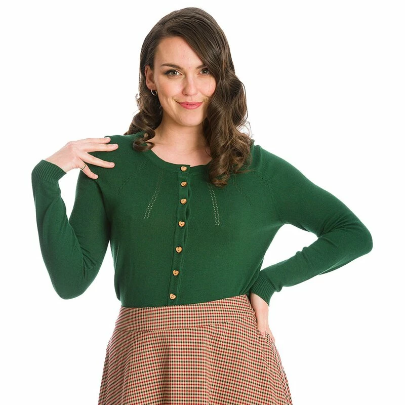 Banned Retro Cardigan - Nina Green 1 Banned Retro Cardigan - Nina Green