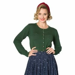 Banned Retro Cardigan - Piontelle Green