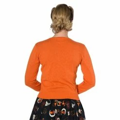 Banned Retro Cardigan - Piontelle Orange -KILLSTAR Shop banned retro cardigan piontelle orange 13