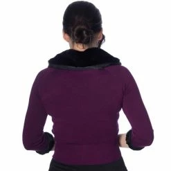 Banned Retro Cardigan - Sapphire Purple -KILLSTAR Shop banned retro cardigan sapphire purple3