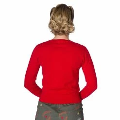 Banned Retro Cardigan - Winter Leaves Red -KILLSTAR Shop banned retro cardigan winter leaves red4