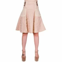 Banned Steam Punk Skirt - Rise Of Dawn Beige