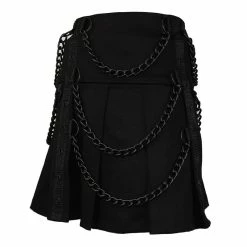 Black Pistol Denim Mini Skirt - Chain Skirt -KILLSTAR Shop black pistol denim mini skirt chain skirt3