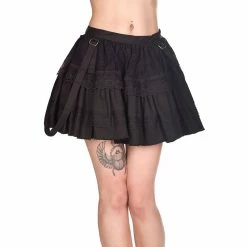 Black Pistol Denim Mini Skirt - Sibyl