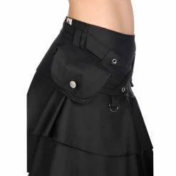 Black Pistol Mini Skirt- Pocket Mini Denim -KILLSTAR Shop black pistol mini skirt pocket mini denim3