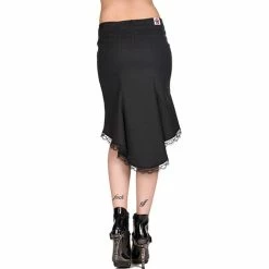 Black Pistol Skirt - Wave Skirt Denim -KILLSTAR Shop black pistol skirt wave skirt denim3