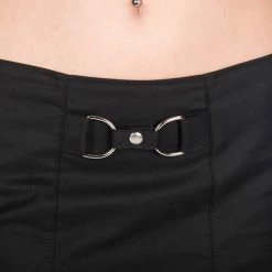 Black Pistol Skirt - Wave Skirt Denim -KILLSTAR Shop black pistol skirt wave skirt denim4