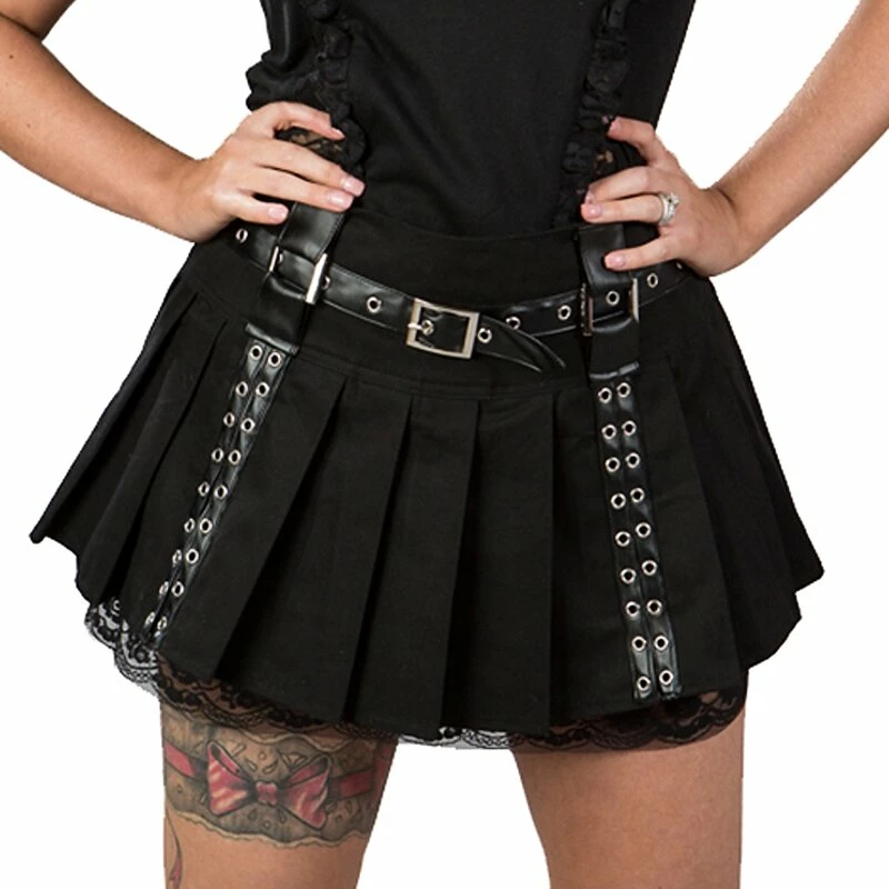 Burleska Pleated Mini Skirt - Aura Black 1 Burleska Pleated Mini Skirt - Aura Black