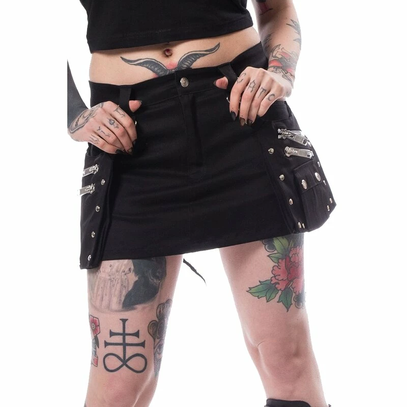 Chemical Black Denim Mini Skirt - Noora 1 Chemical Black Denim Mini Skirt - Noora