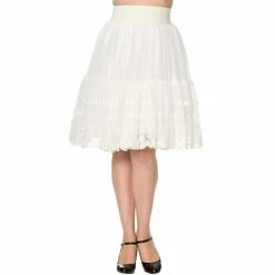 Dancing Days A-Line Lace Skirt - First Sight Cream