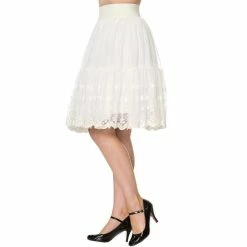 Dancing Days A-Line Lace Skirt - First Sight Cream -KILLSTAR Shop dancing days a line lace skirt first sight cream3