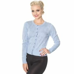 Dancing Days Cardigan - Flamingo Punch Light Blue