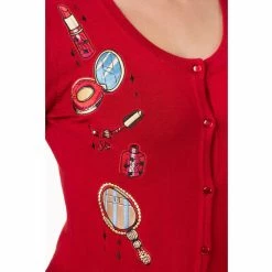 Dancing Days Cardigan - New Romantics Red -KILLSTAR Shop dancing days cardigan new romantics red3