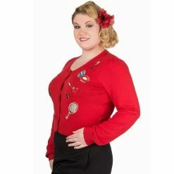 Dancing Days Cardigan - New Romantics Red -KILLSTAR Shop dancing days cardigan new romantics red5