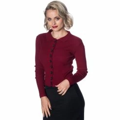 Dancing Days Cardigan - Rochelle Burgundy