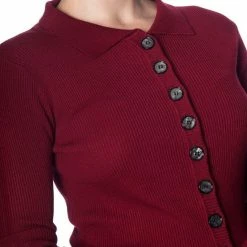 Dancing Days Cardigan - Rochelle Burgundy -KILLSTAR Shop dancing days cardigan rochelle burgundy3