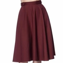 Dancing Days Circle Skirt - Di Di Swing Burgundy