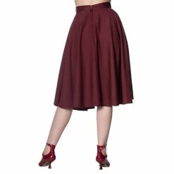Dancing Days Circle Skirt - Di Di Swing Burgundy -KILLSTAR Shop dancing days circle skirt di di swing burgundy3