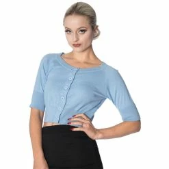 Dancing Days Crop Cardigan - Raven Baby Blue