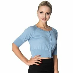 Dancing Days Crop Cardigan - Raven Baby Blue -KILLSTAR Shop dancing days crop cardigan raven baby blue3