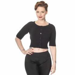 Dancing Days Crop Cardigan - Raven Black