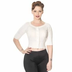 Dancing Days Crop Cardigan - Raven White