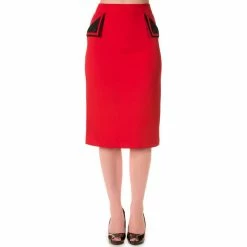 Dancing Days Pencil Skirt - Tori Red -KILLSTAR Shop dancing days pencil skirt tori red5