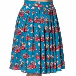 Dancing Days Pleated Skirt - Christmas Drive Thru