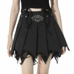 Dark In Love Mini Skirt - Tattered