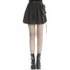 Dark In Love Pleated Mini Skirt - Black Casual