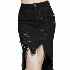 Devil Fashion High-Low Skirt - Nina -KILLSTAR Shop devil fashion high low skirt nina5