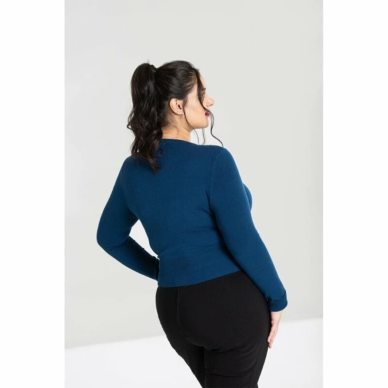 Hell Bunny Cardigan - Paloma Navy 2 Hell Bunny Cardigan - Paloma Navy - Image 2