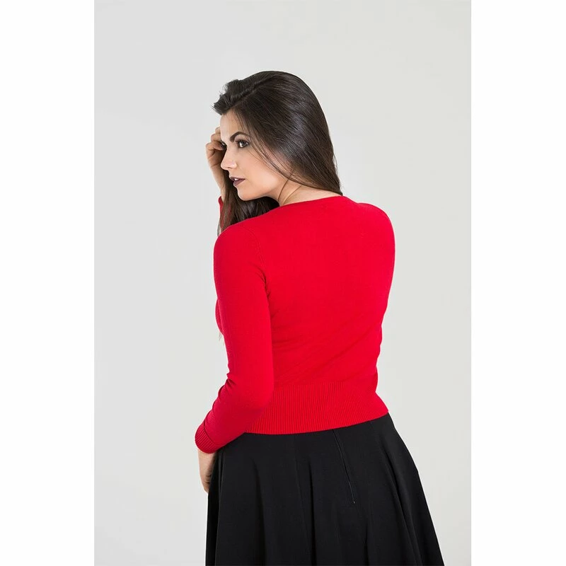 Hell Bunny Cardigan - Paloma Red 2 Hell Bunny Cardigan - Paloma Red - Image 2