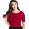 Hell Bunny Cardigan - Wendi Dark Red