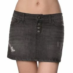 Hyraw Denim Mini Skirt - Cross