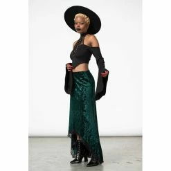 KILLSTAR Maxi Skirt - Grailed Emerald -KILLSTAR Shop killstar maxi skirt grailed emerald3