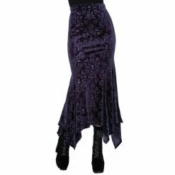 Killstar Maxi Skirt - Roses Are Dead Purple