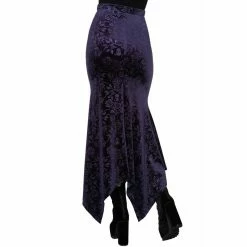 KILLSTAR Shop -KILLSTAR Shop killstar maxi skirt roses are dead purple2
