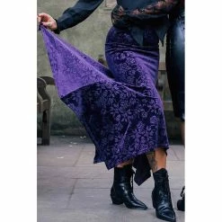 Killstar Maxi Skirt - Roses Are Dead Purple -KILLSTAR Shop killstar maxi skirt roses are dead purple3