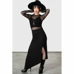 KILLSTAR Midi Skirt - Ilayda -KILLSTAR Shop killstar midi skirt ilayda3