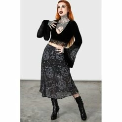 KILLSTAR Midi Skirt - Luella -KILLSTAR Shop killstar midi skirt luella4