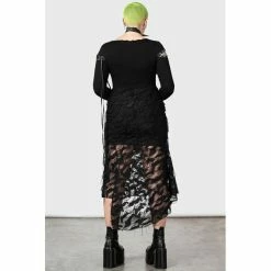 KILLSTAR Midi Skirt - Nightdew -KILLSTAR Shop killstar midi skirt nightdew3