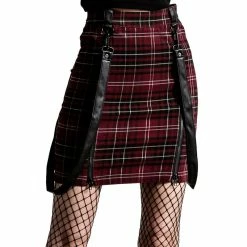 Killstar Mini Skirt - Daze Of Our Lives Blood Tartan