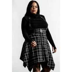 Killstar Mini Skirt - Dazed & Confused Ash Tartan -KILLSTAR Shop killstar mini skirt dazed confused ash tartan5